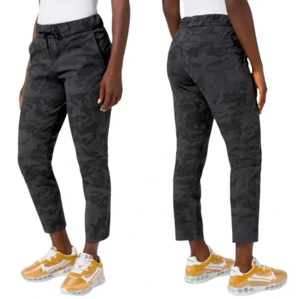 LULULEMON On The Fly 7/8 Pant *27" W5CITS Incognito Camo Multi Grey Sz 6